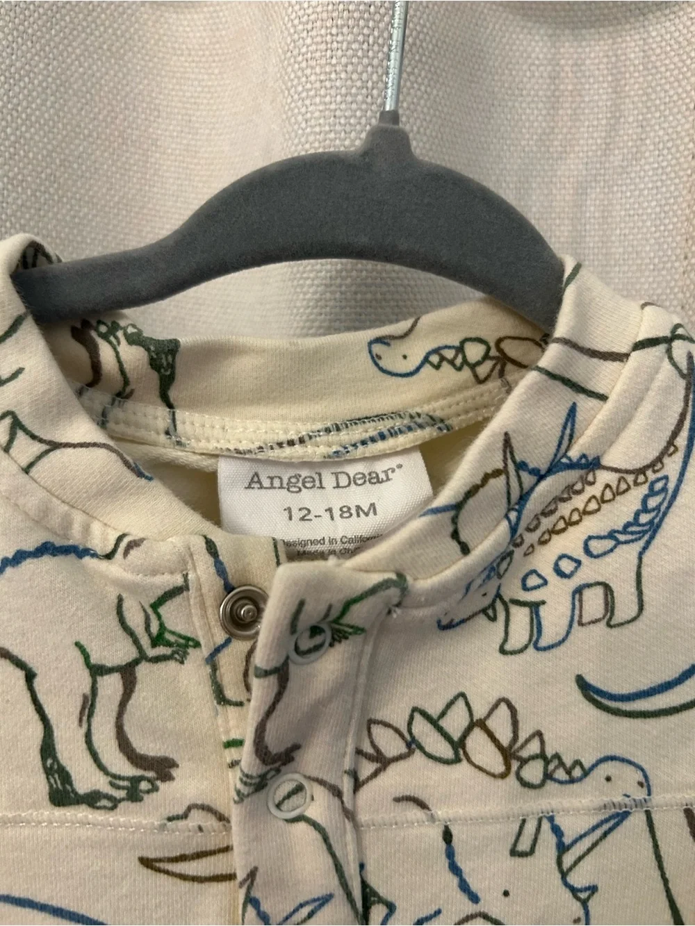 Angel Dear Cream Dinosaur Outfit & Old Navy Sweater Set